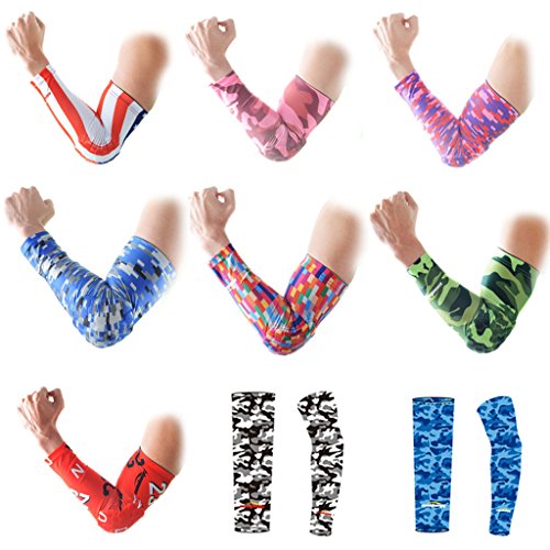 COOLOMG Youth Anti-Slip Arm Sleeves Cover Pad Protector Gear Sports Adult