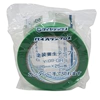 ダイヤテックス パイオランクロス 養生用テープ 緑 25mm×25M Y-09-GR