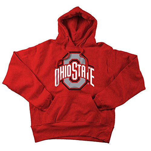 Ohio State Buckeyes Hooded Sweatshirt Red Applique