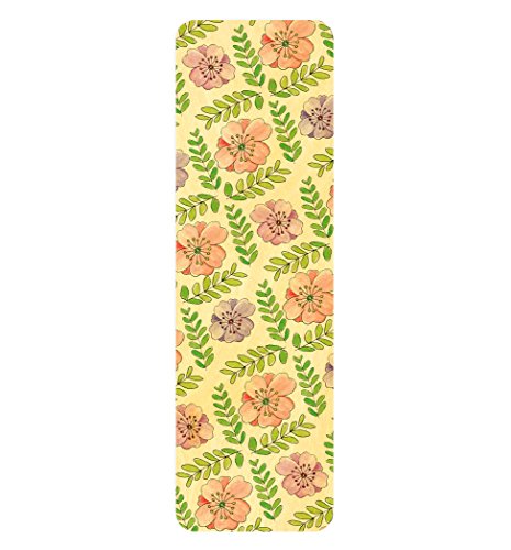Algopix Similar Product 10 - Peony and Sprigs Wood BookmarkRuler by
