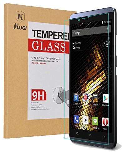 BLU VIVO XL Screen protector, KuGi ® BLU VIVO XL screen protector - High Quality 9H Hardness HD clear Tempered Glass Screen Protector for BLU VIVO XL 5.5 inch smartphone. (1 pcs)