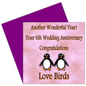 Beautiful 77 6Th Wedding Anniversary Card Uk