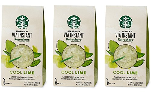 STARBUCKS READYBREW COOL LIME INSTANT BEVERAGE 3BOXES 5PK EA