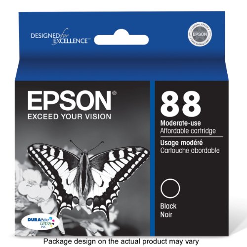 

Epson T088120 DURABrite Ultra 88 Moderate-use Inkjet Cartridge -Black