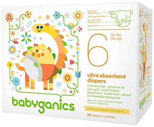 Babyganics Diapers - Size 6 - 58 ct