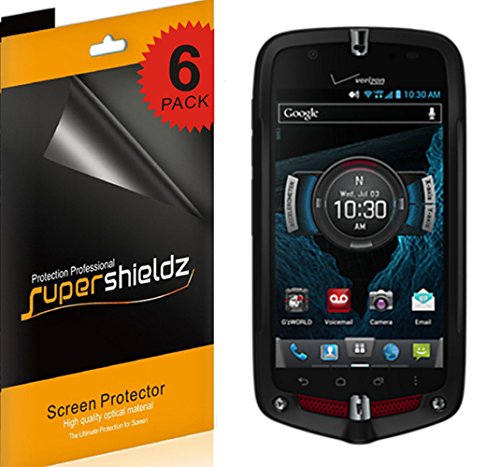 [6-Pack] SUPERSHIELDZ- High Definition Clear Screen Protector For Casio G'zOne Commando 4G LTE (Verizon) + Lifetime Replacements Warranty [6-PACK] - Retail Packaging