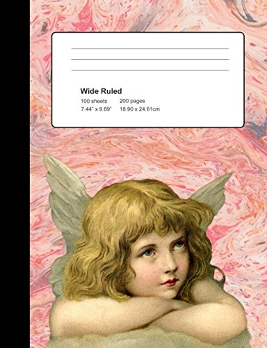 Composition Book: Wide Ruled with Angel on Cover by Karabella Publishing