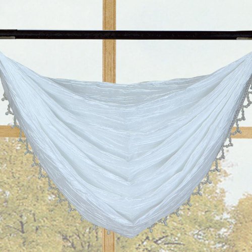 

Sherry Crushed Satin Grommet Window 36x35" Valance 3 Pack- White
