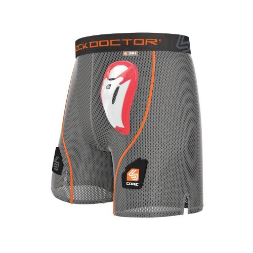 Shock Doctor Youth Core Loose Hockey Shorts with Bio-Flex Cup, Medium