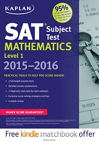Kaplan SAT Subject Test Mathematics Level 1 2015-2016 by Kaplan