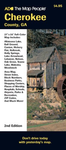 Cherokee County, Ga Map by Adc The Map People