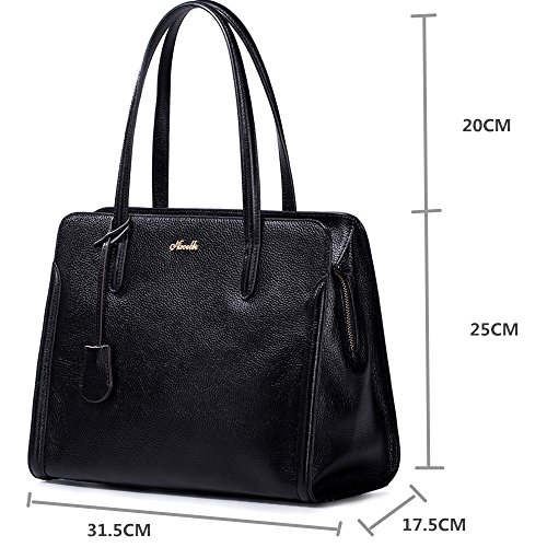 

Nucelle® Women's Top Shoulder Handle Bag Genuine Leather Fashion Designer Office Lady Handbag Tote