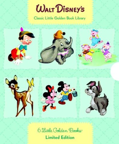 Walt Disney's 6 Little Golden Books: Bambi/Dumbo/Mother Goose/Pinocchio/Scamp/Three Little Pigs by Golden Books