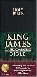 Holy Bible: King James Classic Companion Bible Black Bonded Leather Gilded-Gold Page Edges