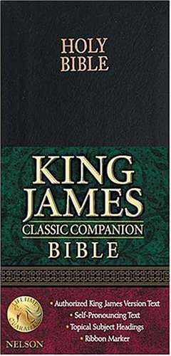 Holy Bible: King James Classic Companion Bible Black Bonded Leather Gilded-Gold Page Edges by Anonymous