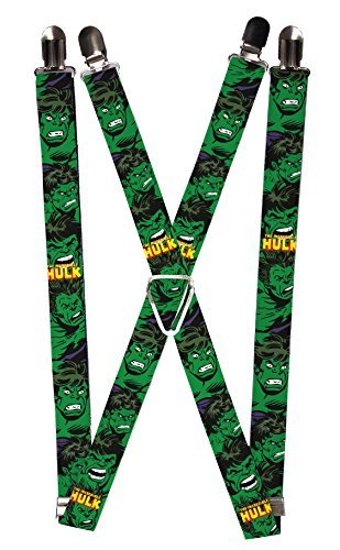 Buckle-Down Suspenders Choose Your Favorite Design!!! (Hulk Old School)