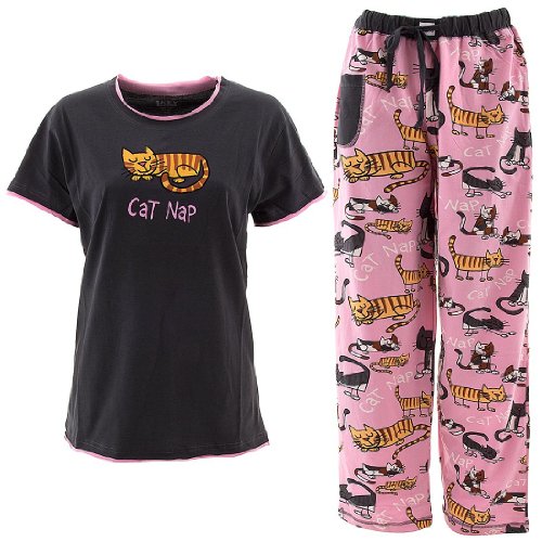 Lazy One Cat Nap Pajama Set for Women