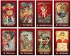 Valentines Day Tarot Deck. VIntage Valentines Day and Love illustrations