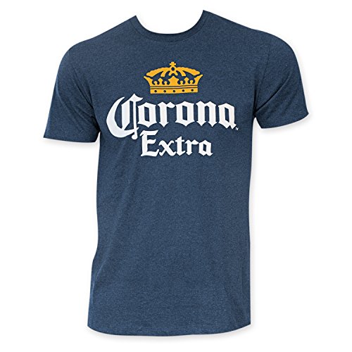 Corona Extra Heather Navy Palms Logo Tee Shirt