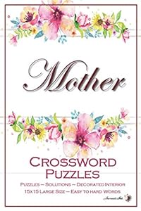 Crossword Puzzles: Decorated Interior. Artist Original, Puzzles with Solutions / Answers. All Ages. Easy to Hard Words. Hand Painted Floral Bouquet (CWA2)