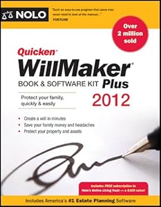 Quicken Willmaker Plus 2012 Edition: Book & Software Kit by Editors Of Nolo