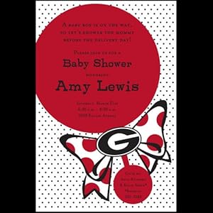 Georgia Bulldogs Baby Shower Invitations 3