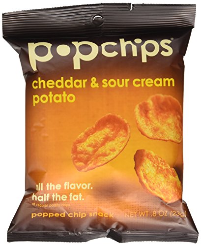 Popchips, Cheddar and Sour Cream, 0.8-Ounce Single Serve Bags (Pack of  24)
