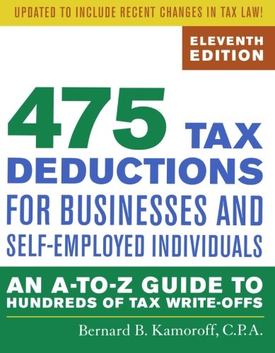 475 Tax Deductions for Businesses and Self-Employed Individuals: An A-to-Z Guide to Hundreds of Tax Write-Offs by Bernard B. Kamoroff