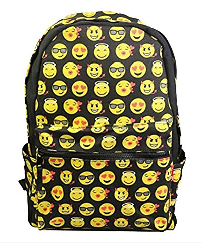 Smiling Face Casual Daypacks Emoji School Book Bags Backpack Back to School