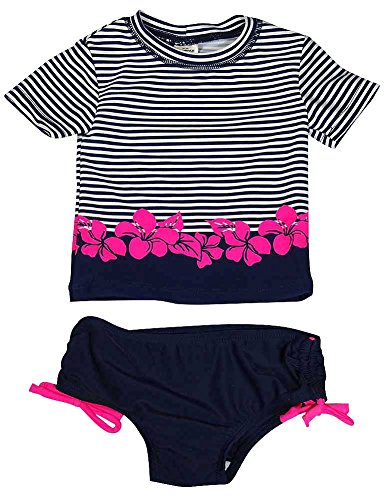 Osh Kosh B'gosh - Little Girls 2 Piece UPF 50+ Rashguard Swim Set