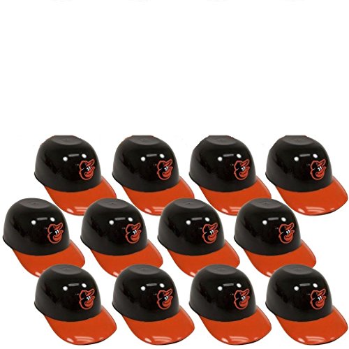 MLB Mini Batting Helmet Ice Cream Sundae/ Snack Bowls-12 Pack (Baltimore Orioles)