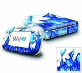Nintendo Wii U Console and GamePad Decal wound Sticker - Blue Flame