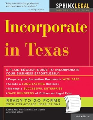 Incorporate in Texas