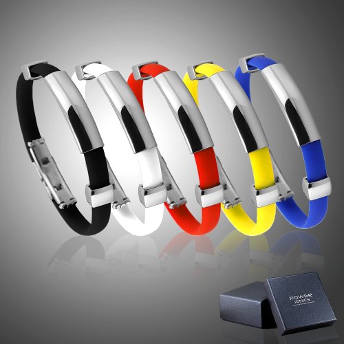 Power Ionics® New Power Ionics Titanium Ionic Magnetic Bracelet Band 2000ion/cm3,Adjustable,Fit for size 6