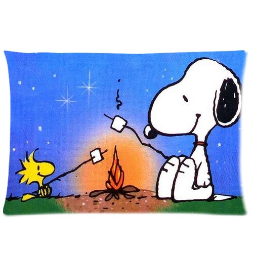Custom Cute Snoopy Pillowcase Standard Size Design Cotton Pillow Case