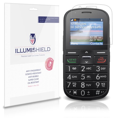 iLLumiShield - Alcatel A382G Screen Protector Japanese Ultra Clear HD Film with Anti-Bubble and Anti-Fingerprint - High Quality (Invisible) LCD Shield - Lifetime Replacement Warranty - [3-Pack]