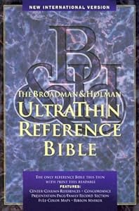 New International Version Ultrathin Reference Bible Indexed Black Bonded Leather.