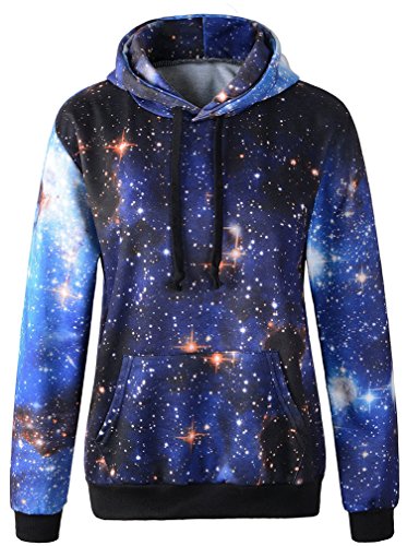 Bettydom Galaxy Patterns Hoodies Print Sweaters Sweatshirts