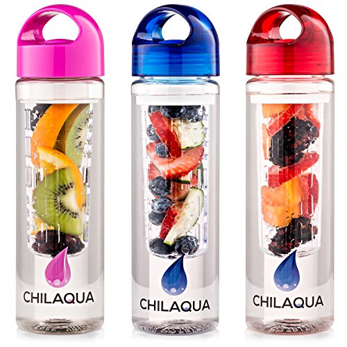 #1 Fruit Infused Water Bottle - Premium Infuser Made of Tough Eastman Tritan Crystal Clear Plastic + Ebook recipes - 100% Lifetime Satisfaction Guarantee