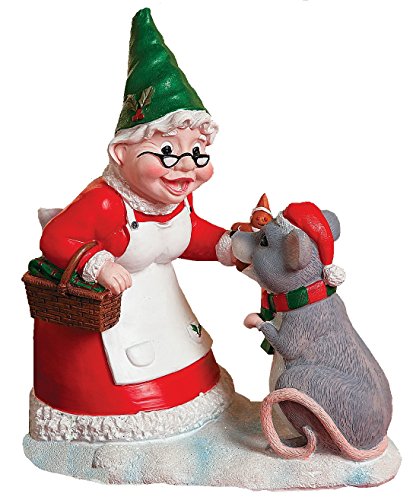 Mrs. Santa Claus Gnome Tabletop Decor 11.5 x 9-Inch