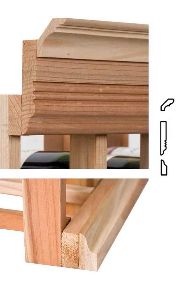 

4 ft. Molding w OG Base & JD Crown (Premium Redwood - Classic Mahogany Stain)