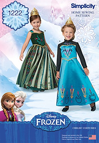 Simplicity Creative Patterns 1222 Frozen Coronation Day Costumes for Children, A (3-4-5-6-7-8)