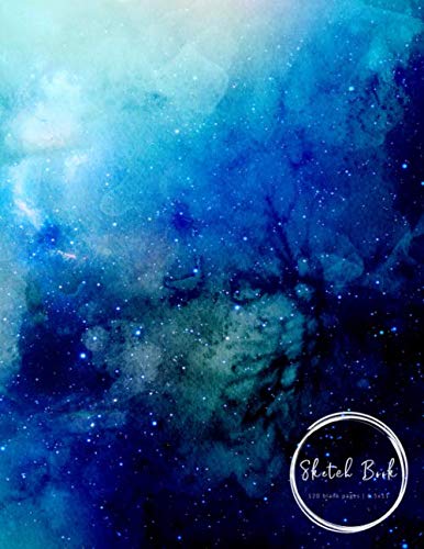 Sketch Book | 120 blank pages | 8.5x11: Watercolor Space Design | Sketching, Drawing and Creative Doodling (Sketchbook Space Design) by WILDCAT Sketch Books