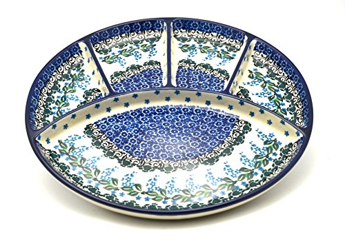 

Polish Pottery Divided Plate - Wisteria