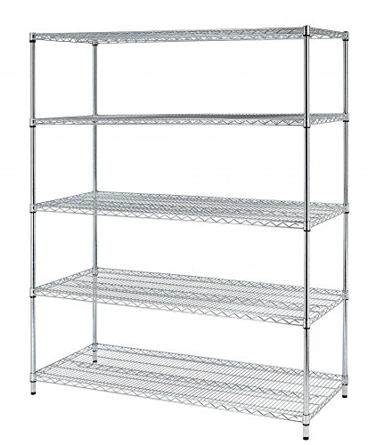 Algopix Similar Product 13 - Chrome XLarge 5 Layer Shelf Adjustable