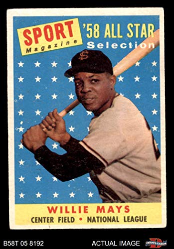 Algopix Similar Product 17 - 1958 Topps 486 AllStar Willie Mays