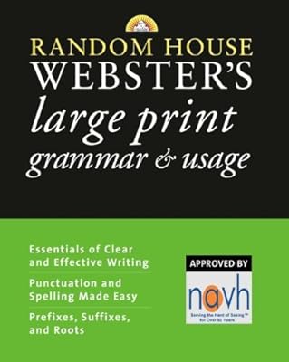 Random House Webster's Large Print Grammar & Usage (Random House Reference)