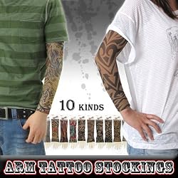 【アームストッキング】メンズ レディース グッズ Tattoo アームストッキング タトゥー 刺青「001-001」【ARM STOCKINGS】◆ F D