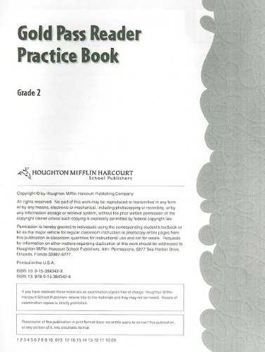 Social Studies Gold Pass Reader Practice Book Grade 2: Harcourt School Publishers Storytown by Hsp