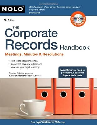 The Corporate Records Handbook: Meetings, Minutes &amp; Resolutions